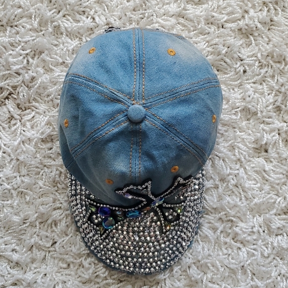 Jewel Encrusted Jean Hat - Picture 3 of 5